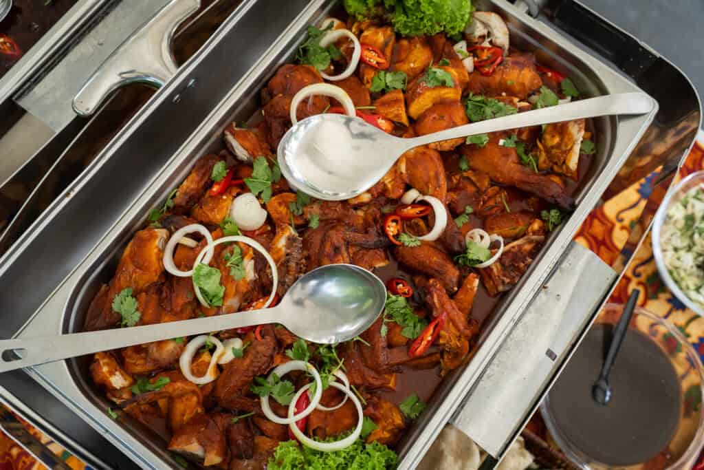 Delicious chicken daging ayam catering for malay wedding