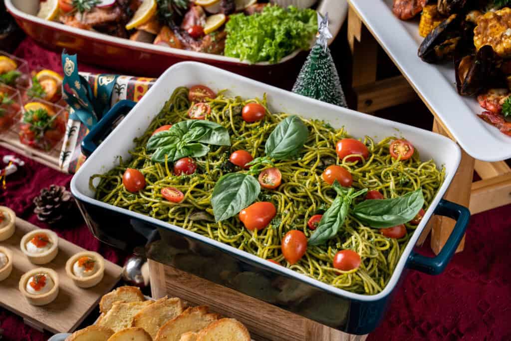 idocatering christmas catering featuring tomato paste salad