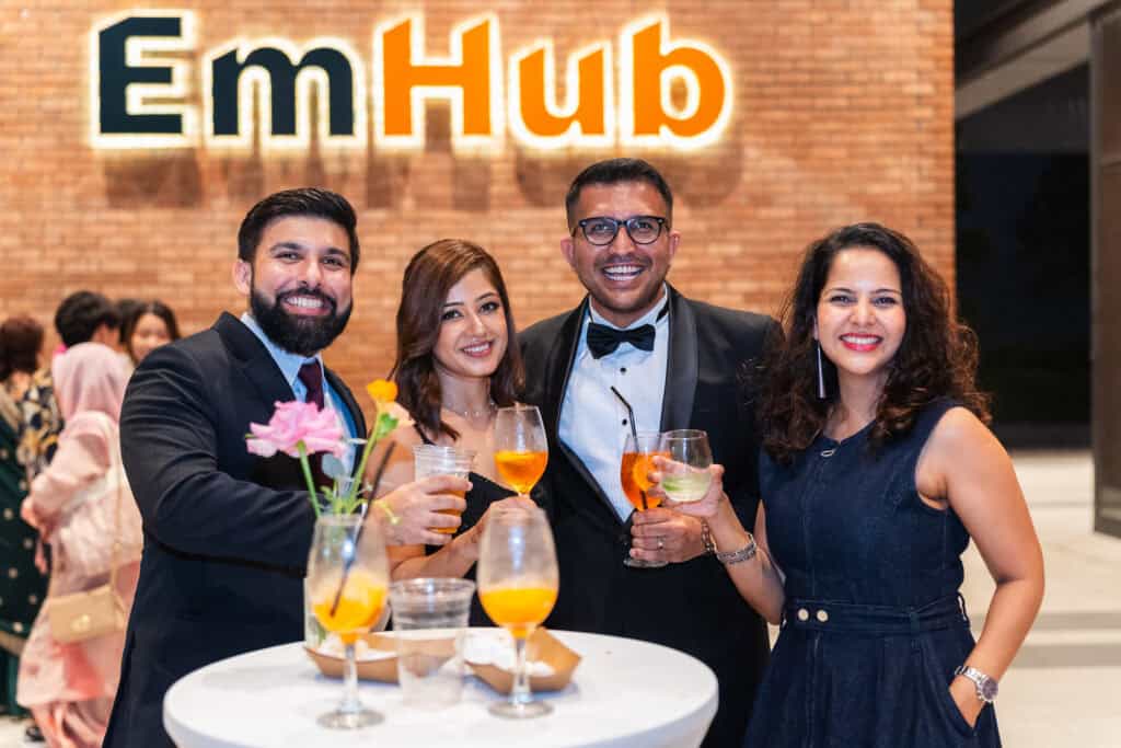 guests enjoying food catering by idocatering at emhub wedding event in malaysia 2