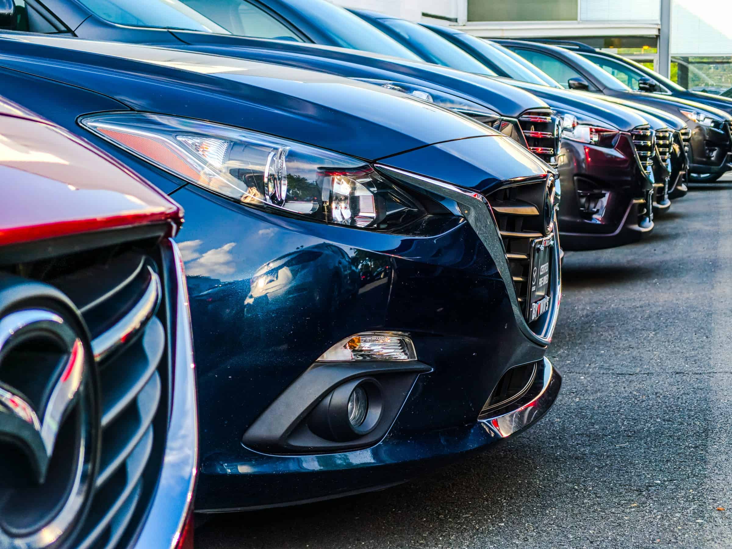 Rental Cars parked in a row