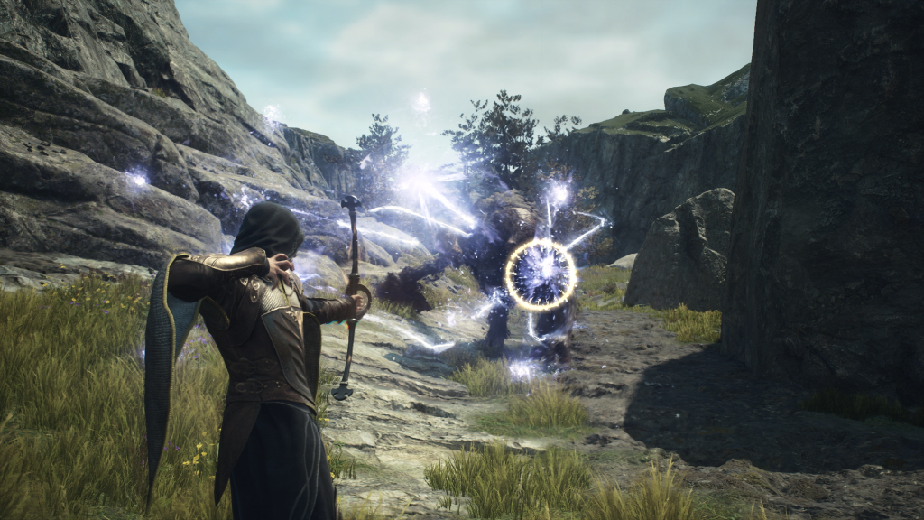 DragonsDogma2_firing arrows at enemy