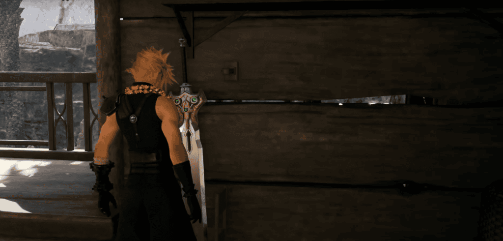 Buster Sword in its holster