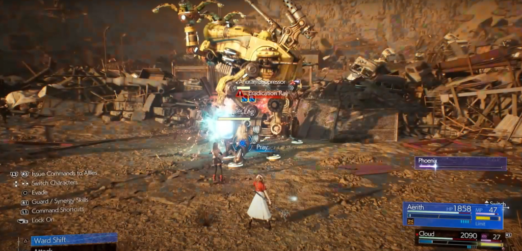 aerith battle praying