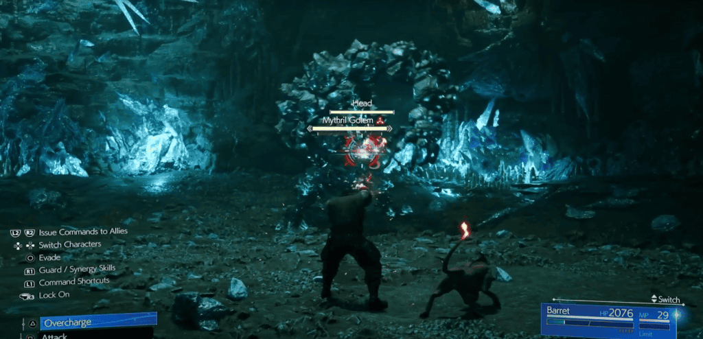 barrett and red fight golem