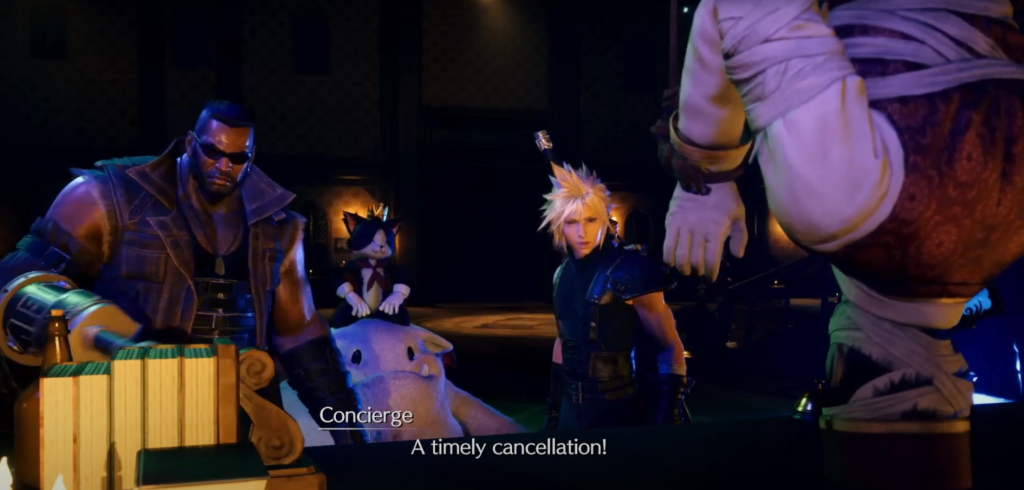 checking into the hotel