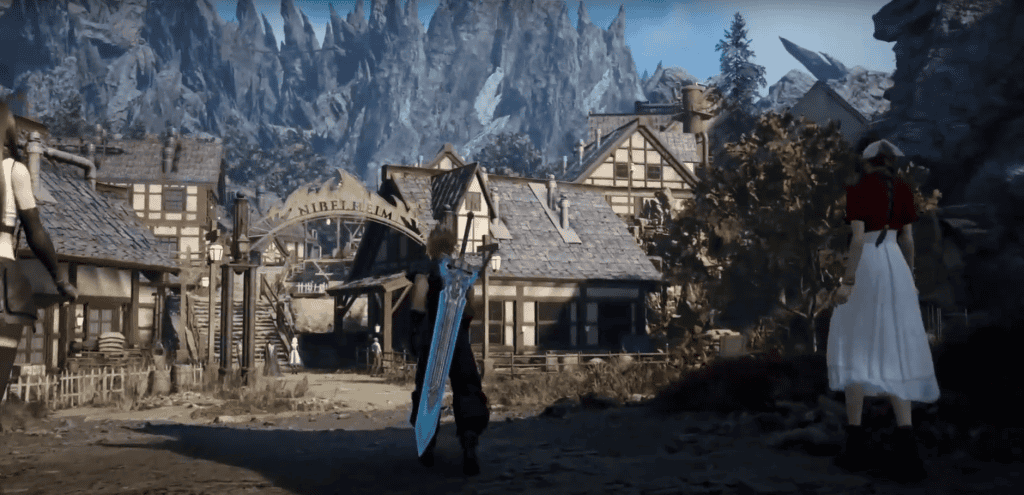 cloud arrives back in Nibelheim