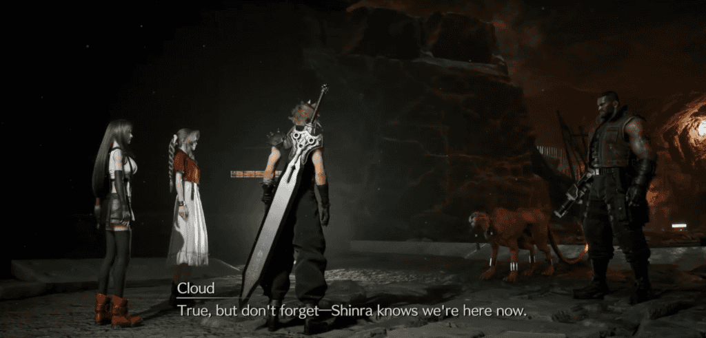 cloud tells about shinra