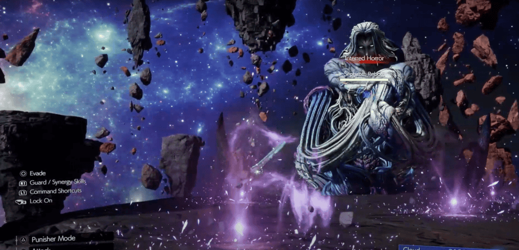 sephiroth uses interred horror