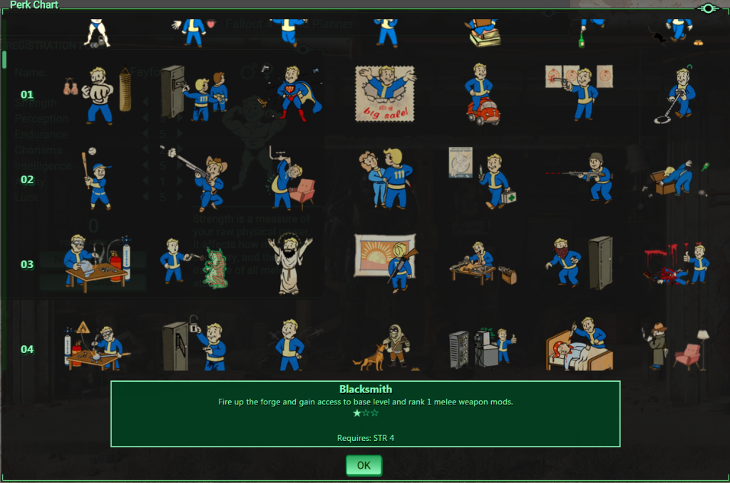 Fallout 4 Build Planner in colour