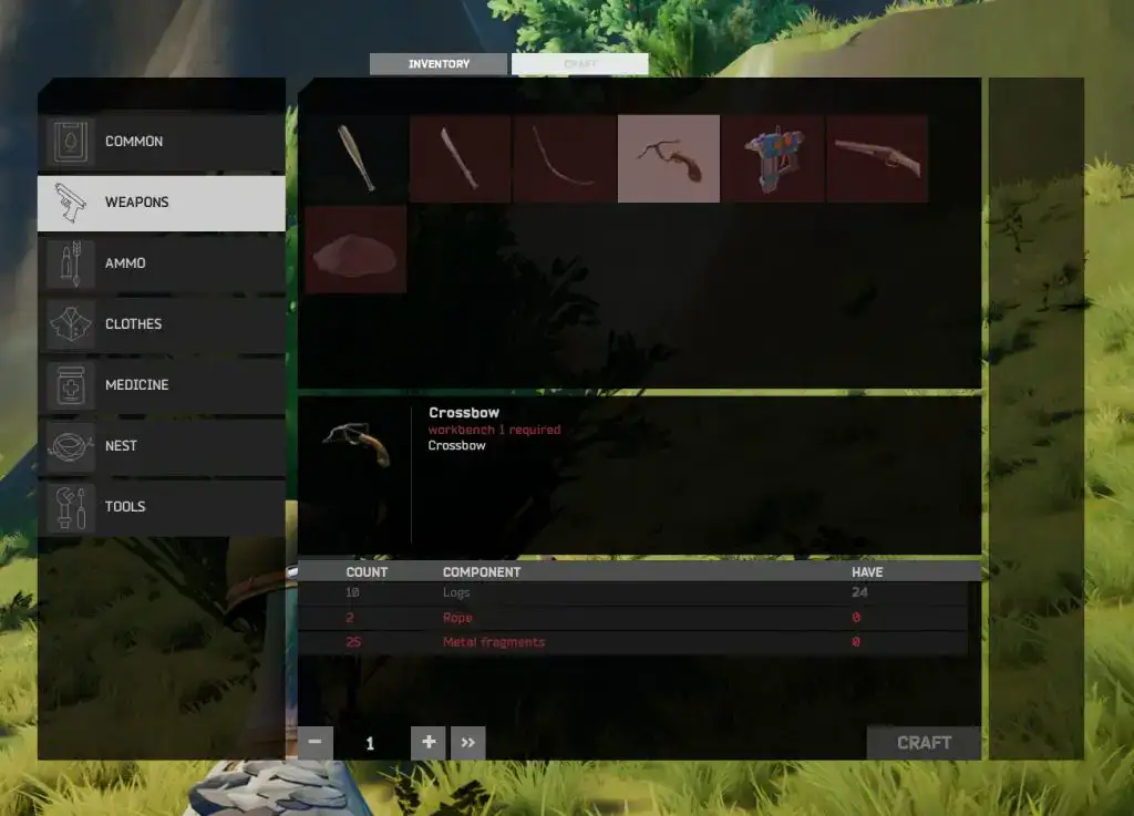 How to make a Crossbow in Duckside