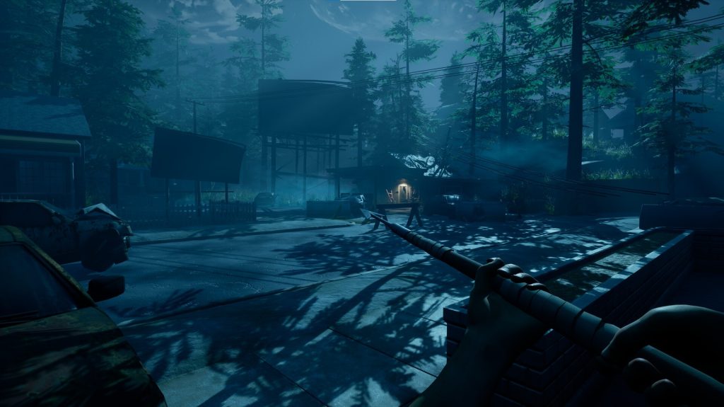 Last Harbor nighttime town environment showing abandoned streets and survival exploration