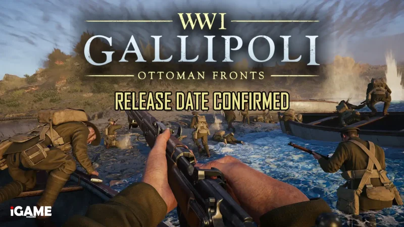 Official Gallipoli Ottoman Fronts artwork showing soldiers landing during a World War I beach assault