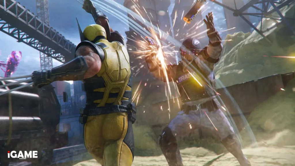 Wolverine attacks an enemy with his adamantium claws during combat in Marvel's Wolverine