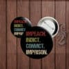 Anti-Trump Pin, Political Protest Badge, Impeach Indict Convict Imprison Button