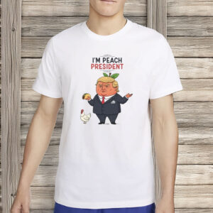 Funny Anti-Trump Cartoon Impeach 8647 Protest Tee, I'm Peach President T-Shirt