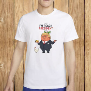 Funny Anti-Trump Cartoon Impeach 8647 Protest Tee, I'm Peach President T-Shirt