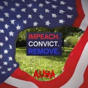 Impeach Convict Remove Yard Sign – Anti-Trump Political Protest Lawn Sign