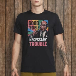John Lewis Good Trouble V-Neck T-Shirt