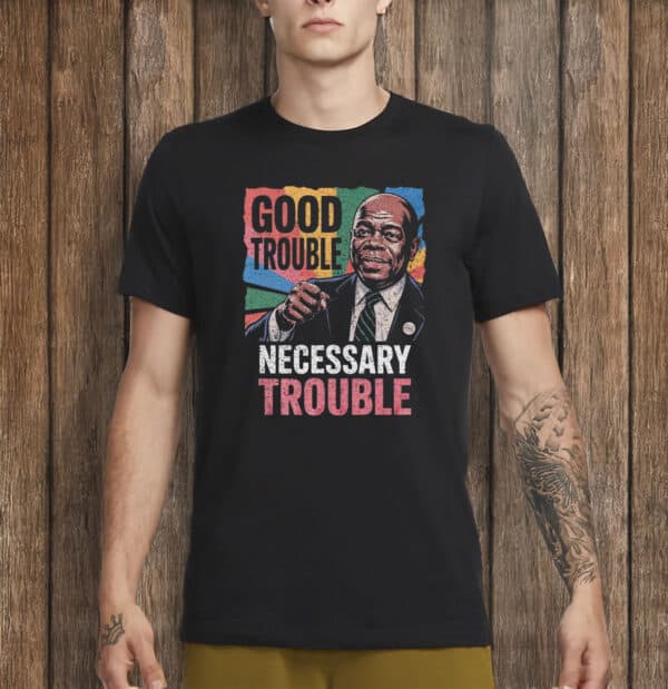 John Lewis Good Trouble V-Neck T-Shirt