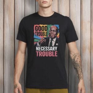John Lewis Good Trouble V-Neck T-Shirt