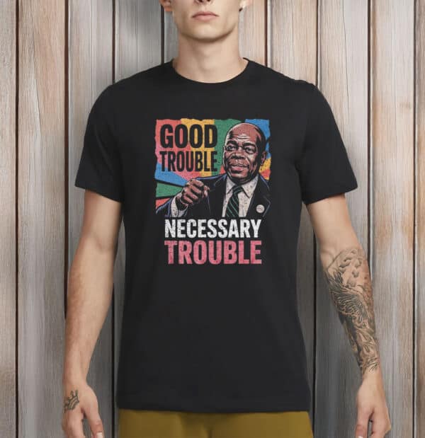 John Lewis Good Trouble V-Neck T-Shirt