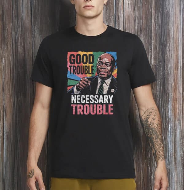 John Lewis Good Trouble V-Neck T-Shirt