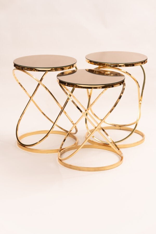 Modern Luxury Gold Nesting Tables