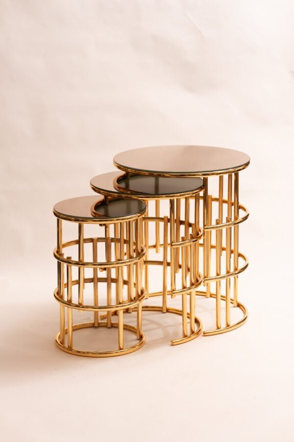Modern Golden Nesting Tables