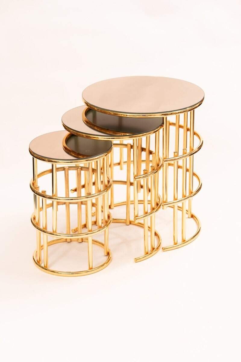 Modern Golden Nesting Tables