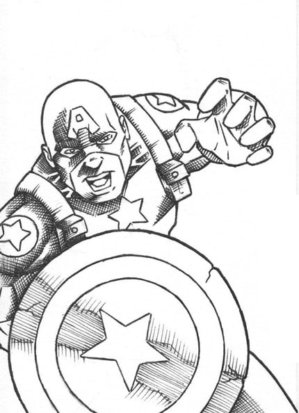 Dibujo de Capitán América
