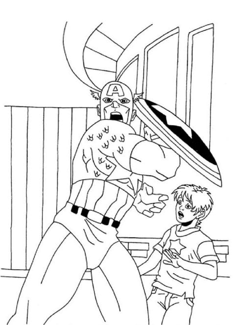 Dibujo de Capitán América