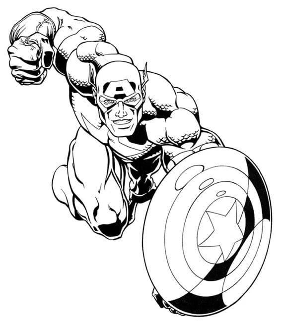 Dibujo de Capitán América