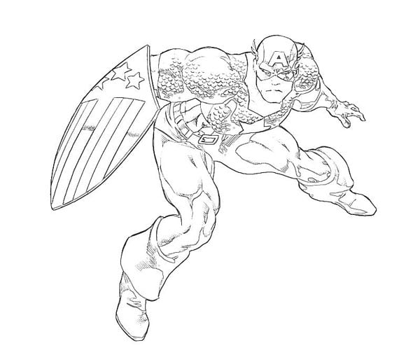 Dibujo de Capitán América