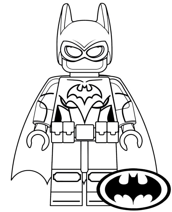 Imagen de Lego Batman para imprimir y colorear.
