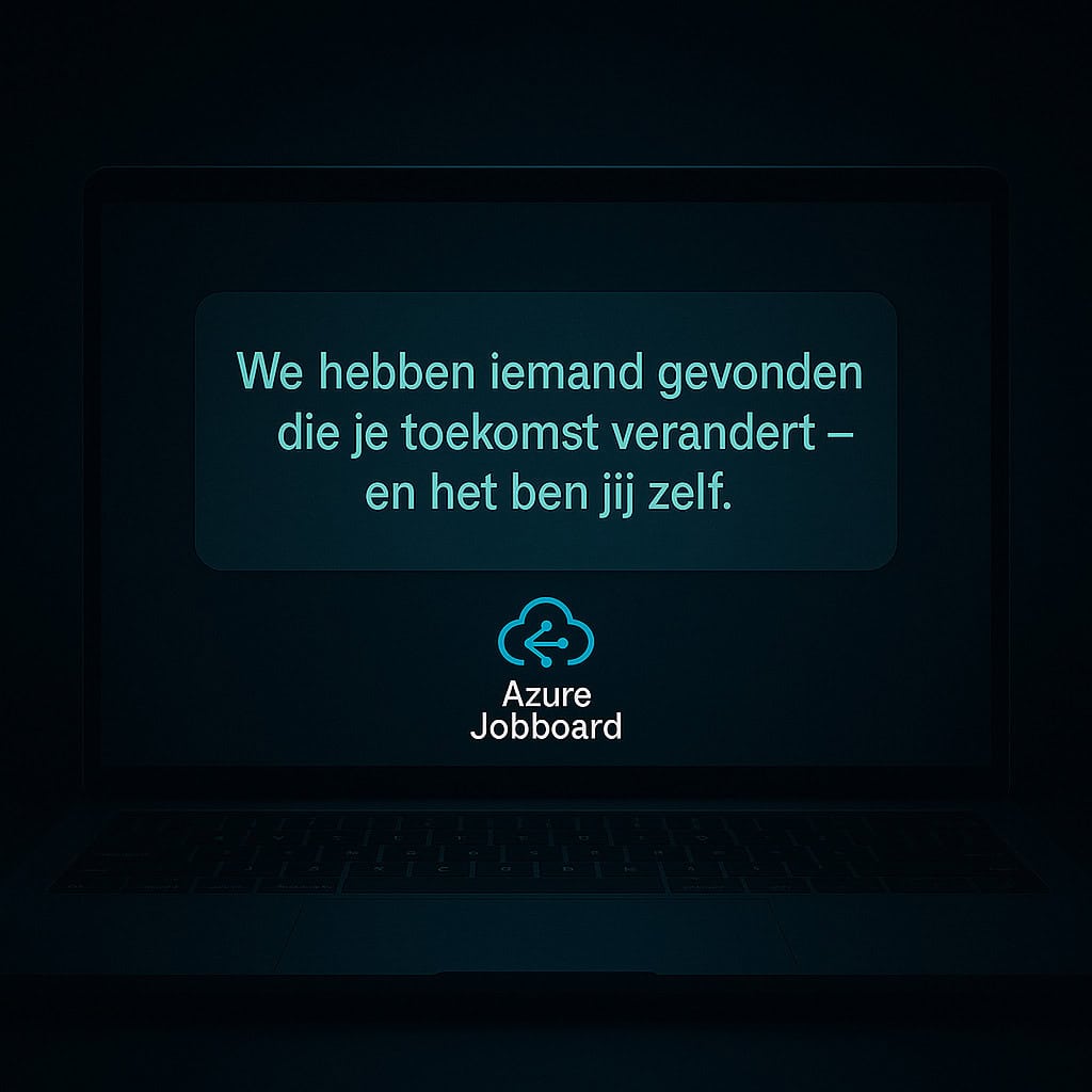 We hebben iemand gevonden die je toekomst verandert — en het ben jij zelf.