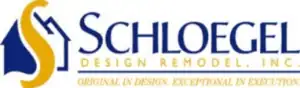 Schloegel Design Remodel, Inc. logo with a stylized house icon and the tagline "Original in Design. Exceptional in Execution.