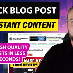 1 Click Blog Post Review & Demo: 1 Click Blog Post Content Creation