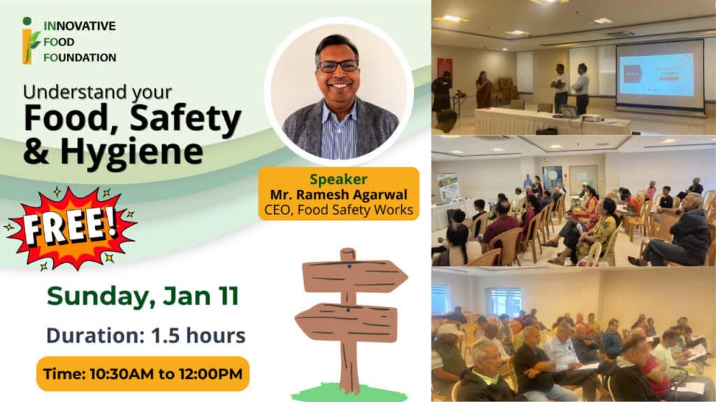 InFoFo organized an informative talk on “Understanding Your Food, Safety, and Hygiene” on the second Sunday of January, held at MPH, Sobha Forestview, Bengaluru. The session took place on 11th January from 10:30 AM to 12:00 PM.