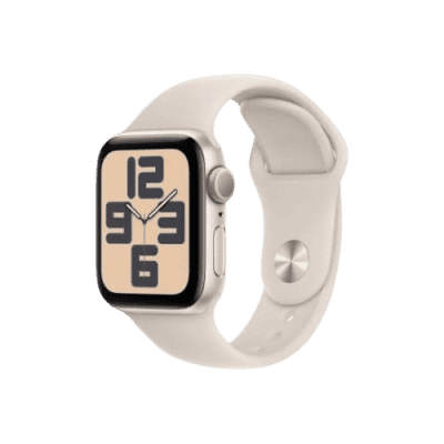 Smartwatch with large digital display, white sport band, versatile fitness tracking and notifications for active lifestyles.