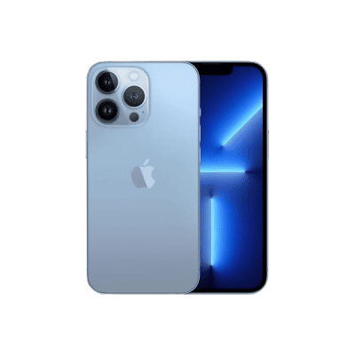 IPhone 13 in blue showcasing advanced smartphone technology and trendy design.