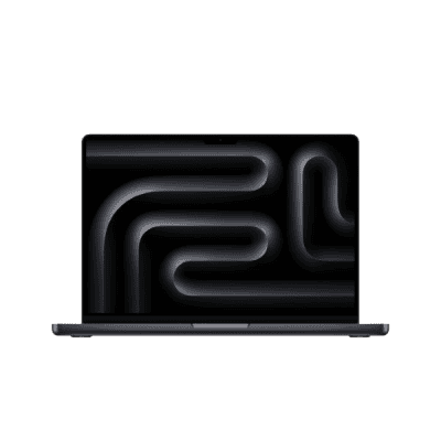 Laptop with a sleek black and neon abstract maze design, representing innovation in digital technology and affordable connectivity solutions in South Africa.