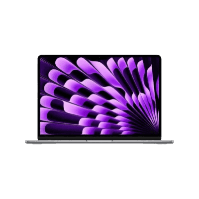 MacBook Pro laptop with vibrant purple digital display, showcasing innovative technology and modern design. Perfect for productivity and creative work in South Africa.