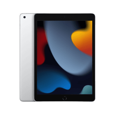 IPad tablet device in portrait orientation showcasing vibrant abstract background on screen, emphasizing affordable, innovative tech solutions from InfoplayNet.