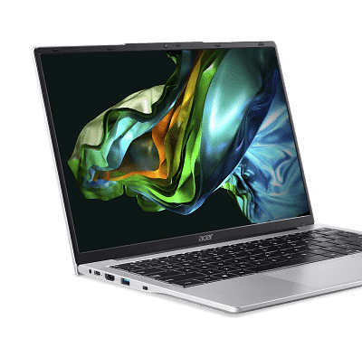 Acer laptop displaying vibrant abstract digital art with sleek design, perfect for innovative tech solutions and affordability in South Africa.