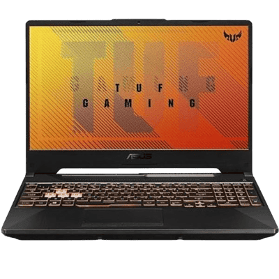 Gaming laptop with ASUS branding and Tuf Gaming logo, highlighting affordable gaming technology and innovative features for gamers in South Africa.