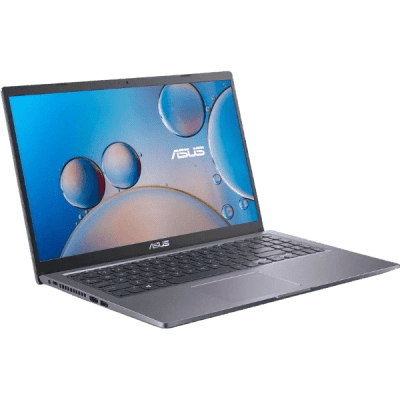 ASUS laptop on blue background, showcasing portable and affordable technology perfect for business and education.