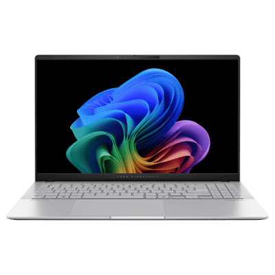 Laptop with vibrant abstract screen display showcasing modern technology and innovation in South Africa.
