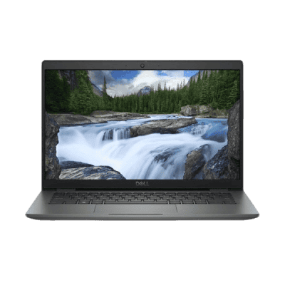 Dell laptop with scenic nature waterfall wallpaper, symbolizing innovation and high-quality technology from InfoplayNet South Africa.