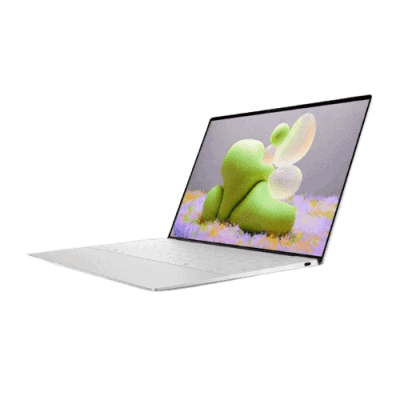 High-quality modern laptop displaying a colorful 3D rendered image on a sleek, slim design, emphasizing innovative and affordable technology solutions from InfoplayNet.