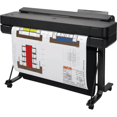 A3 colour wide-format printer printing architectural blueprints, ideal for detailed construction and design plans, showcasing affordable and innovative printing solutions.